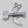 Pendant, Zinc Alloy Jewelry Findings, Bird 18x18mm, Sold by Bag  