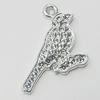 Pendant Setting Zinc Alloy Jewelry Findings, Bird 19x26mm, Sold by Bag  