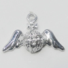 Pendant, Zinc Alloy Jewelry Findings, Bird 25x17mm, Sold by Bag  