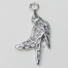 Pendant, Zinc Alloy Jewelry Findings, Bird 19x36mm, Sold by Bag  