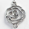 Connector, Zinc Alloy Jewelry Findings, Flower, 20x27mm, Sold by Bag  