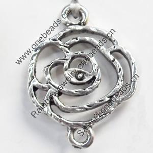 Connector, Zinc Alloy Jewelry Findings, Flower, 20x27mm, Sold by Bag  