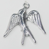 Pendant, Zinc Alloy Jewelry Findings, Bird 25x28mm, Sold by Bag  