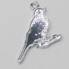 Pendant, Zinc Alloy Jewelry Findings, Bird 15x29mm, Sold by Bag  