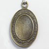 Pendant, Zinc Alloy Jewelry Findings, 17x30mm, Sold by Bag  