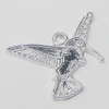 Pendant, Zinc Alloy Jewelry Findings, Bird 31x32mm, Sold by Bag  