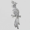 Pendant Setting Zinc Alloy Jewelry Findings, Bird 19x47mm, Sold by Bag  