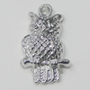 Pendant, Zinc Alloy Jewelry Findings, Bird 12x21mm, Sold by Bag  