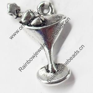 Pendant, Zinc Alloy Jewelry Findings, 14x20mm, Sold by Bag  