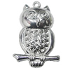 Pendant Setting Zinc Alloy Jewelry Findings, Bird 27x42mm, Sold by Bag  