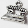 Pendant, Zinc Alloy Jewelry Findings, 18x18mm, Sold by Bag  