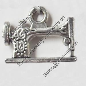 Pendant, Zinc Alloy Jewelry Findings, 19x15mm, Sold by Bag  