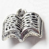 Pendant, Zinc Alloy Jewelry Findings, Book, 12x7mm, Sold by Bag  