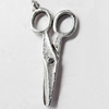 Pendant, Zinc Alloy Jewelry Findings, Scissors, 16x36mm, Sold by Bag  
