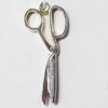 Pendant, Zinc Alloy Jewelry Findings, Scissors, 13x29mm, Sold by Bag  