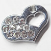 Pendant, Zinc Alloy Jewelry Findings, Heart, 20x15mm, Sold by PC  