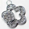 Pendant, Zinc Alloy Jewelry Findings, Flower, 18x22mm, Sold by PC  