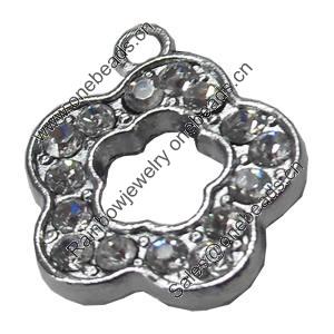 Pendant, Zinc Alloy Jewelry Findings, Flower, 15x18mm, Sold by PC  