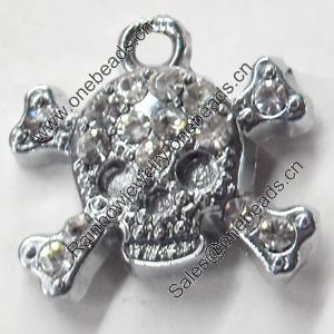 Pendant, Zinc Alloy Jewelry Findings, 17x18mm, Sold by PC  