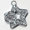 Pendant, Zinc Alloy Jewelry Findings, Star, 20x23mm, Sold by PC  