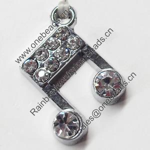 Pendant, Zinc Alloy Jewelry Findings, 13x18mm, Sold by PC  