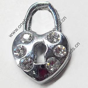 Pendant, Zinc Alloy Jewelry Findings, 12x16mm, Sold by PC  