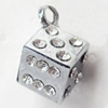 Pendant, Zinc Alloy Jewelry Findings, 9x15mm, Sold by PC  