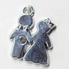 Pendant, Zinc Alloy Jewelry Findings, 14x18mm, Sold by PC  
