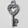 Pendant, Zinc Alloy Jewelry Findings, 10x23mm, Sold by PC  