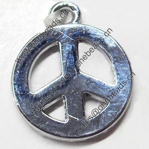 Pendant, Zinc Alloy Jewelry Findings, 17x21mm, Sold by PC  