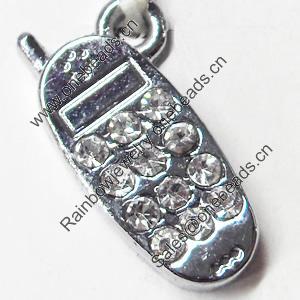 Pendant, Zinc Alloy Jewelry Findings, Mobile phone, 6x17mm, Sold by PC  