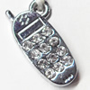Pendant, Zinc Alloy Jewelry Findings, Mobile phone, 6x17mm, Sold by PC  