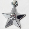 Pendant, Zinc Alloy Jewelry Findings, Star, 15x18mm, Sold by PC  