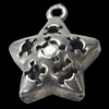 Hollow Bali Pendant Zinc Alloy Jewelry Findings, Star, 19x23mm, Sold by Bag  