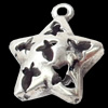 Hollow Bali Pendant Zinc Alloy Jewelry Findings, Star, 19x23mm, Sold by Bag  