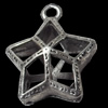 Hollow Bali Pendant Zinc Alloy Jewelry Findings, Star, 19x23mm, Sold by Bag  