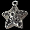 Hollow Bali Pendant Zinc Alloy Jewelry Findings, Star, 19x23mm, Sold by Bag  