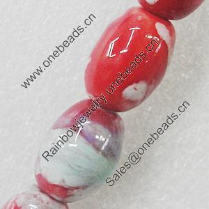 Ceramics Beads, Oval 15x21mm, Sold by Bag  