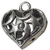 Hollow Bali Pendant Zinc Alloy Jewelry Findings, Heart, 19x21mm, Sold by Bag  