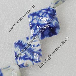 Ceramics Beads, Diamond 33x33mm, Sold by Bag  