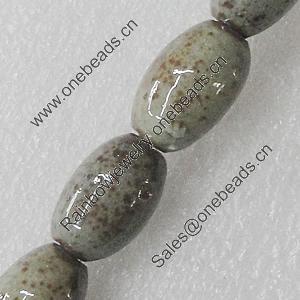 Ceramics Beads, Oval 12x19mm, Sold by Bag  