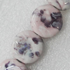 Ceramics Beads, Flat Round 18mm, Sold by Bag  
