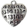 Hollow Bali Pendant Zinc Alloy Jewelry Findings, Heart, 20x22mm, Sold by Bag  