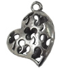 Hollow Bali Pendant Zinc Alloy Jewelry Findings, Heart, 20x27mm, Sold by Bag  