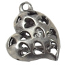 Hollow Bali Pendant Zinc Alloy Jewelry Findings, Heart, 20x27mm, Sold by Bag  