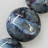 Ceramics Beads, Flat Round 30mm, Sold by Bag  