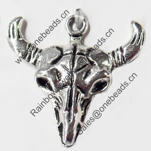 Pendant, Zinc Alloy Jewelry Findings, 28x27mm, Sold by Bag  