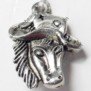 Pendant, Zinc Alloy Jewelry Findings, 16x24mm, Sold by Bag  