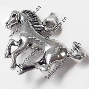 Pendant, Zinc Alloy Jewelry Findings, Horse, 22x18mm, Sold by Bag  