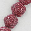Ceramics Beads, Flower 27x26mm, Sold by Bag  
